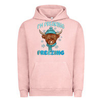 Pigment Salmon i'm freaking freezing Urban Hoodie - MaliasSmallBusiness