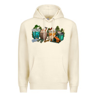 Sandshell camping coffee cups Premium Hoodie - texasbilliewilder