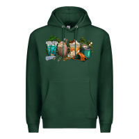Sports Green camping coffee cups Premium Hoodie - texasbilliewilder