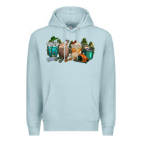 Blue Mist camping coffee cups Premium Hoodie - texasbilliewilder
