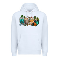 White camping coffee cups Premium Hoodie - texasbilliewilder