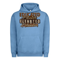Pigment Pebble Blue educated motivated elevated melanated Urban Hoodie - MaliasSmallBusiness