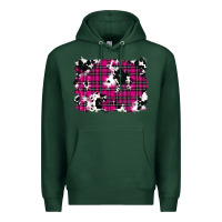 Sports Green Pink Christmas Plaid Cowhide Pattern Background Premium Hoodie - RanaPortraitStore