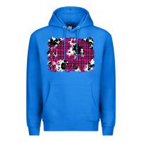 True Royal Pink Christmas Plaid Cowhide Pattern Background Premium Hoodie - RanaPortraitStore