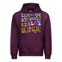 Mauve Wine expensive diffucult and talks back Urban Hoodie - MaliasSmallBusiness