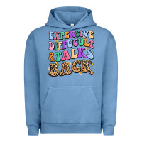 Pigment Pebble Blue expensive diffucult and talks back Urban Hoodie - MaliasSmallBusiness