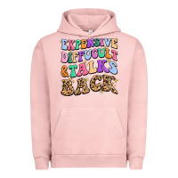 Pigment Salmon expensive diffucult and talks back Urban Hoodie - MaliasSmallBusiness