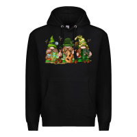 Black camping gnomies Premium Hoodie - texasbilliewilder