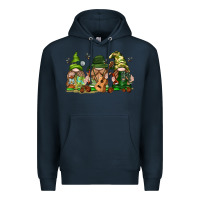 Navy camping gnomies Premium Hoodie - texasbilliewilder