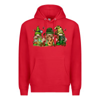 Red camping gnomies Premium Hoodie - texasbilliewilder