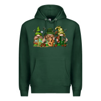 Sports Green camping gnomies Premium Hoodie - texasbilliewilder