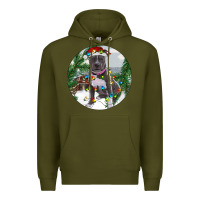 Army Green Pitbull And Farm Premium Hoodie - RanaPortraitStore