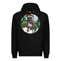Black Pitbull And Farm Premium Hoodie - RanaPortraitStore