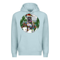 Blue Mist Pitbull And Farm Premium Hoodie - RanaPortraitStore