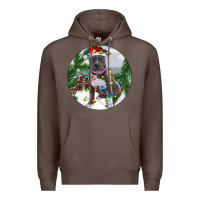 Coffee Pitbull And Farm Premium Hoodie - RanaPortraitStore