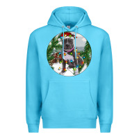 Ocean Blue Pitbull And Farm Premium Hoodie - RanaPortraitStore