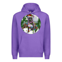 Purple Pitbull And Farm Premium Hoodie - RanaPortraitStore
