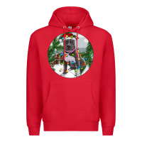 Red Pitbull And Farm Premium Hoodie - RanaPortraitStore