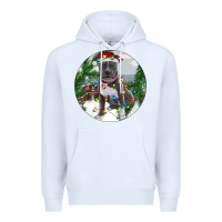 White Pitbull And Farm Premium Hoodie - RanaPortraitStore