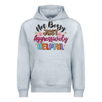 Heather Grey not bossy just aggressively helpful Urban Hoodie - MaliasSmallBusiness