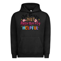 Pigment Black not bossy just aggressively helpful Urban Hoodie - MaliasSmallBusiness