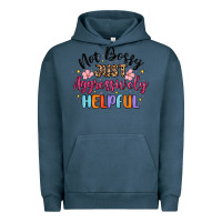Pigment Midnight Navy not bossy just aggressively helpful Urban Hoodie - MaliasSmallBusiness