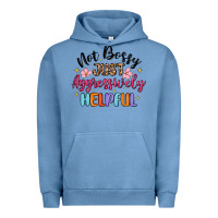Pigment Pebble Blue not bossy just aggressively helpful Urban Hoodie - MaliasSmallBusiness
