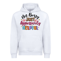 White not bossy just aggressively helpful Urban Hoodie - MaliasSmallBusiness