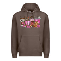 Coffee cat coffee cups Premium Hoodie - texasbilliewilder