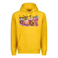 Lemon cat coffee cups Premium Hoodie - texasbilliewilder