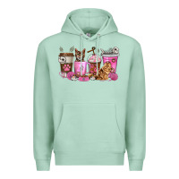 Seafoam cat coffee cups Premium Hoodie - texasbilliewilder