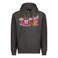 Smoke cat coffee cups Premium Hoodie - texasbilliewilder