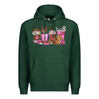 Sports Green cat coffee cups Premium Hoodie - texasbilliewilder