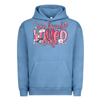 Pigment Pebble Blue one loved nurse valentine's day Urban Hoodie - MaliasSmallBusiness