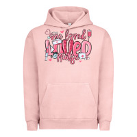 Pigment Salmon one loved nurse valentine's day Urban Hoodie - MaliasSmallBusiness