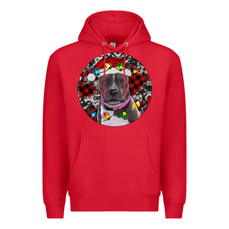 Pitbull And Buffalo Plaid Premium Hoodie by RanaPortraitStore | Teevron