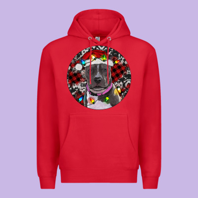 Premium Hoodie Pitbull And Buffalo Plaid