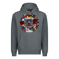 Rock Pitbull And Buffalo Plaid Premium Hoodie - RanaPortraitStore