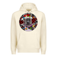Sandshell Pitbull And Buffalo Plaid Premium Hoodie - RanaPortraitStore
