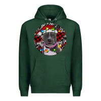 Sports Green Pitbull And Buffalo Plaid Premium Hoodie - RanaPortraitStore