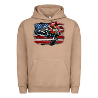Pigment Burro dirt bike american flag Urban Hoodie - MaliasSmallBusiness