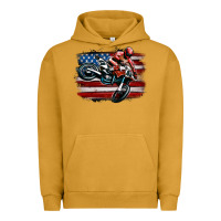 Pigment Peanut Butter dirt bike american flag Urban Hoodie - MaliasSmallBusiness