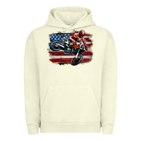 Pigment Pistachio dirt bike american flag Urban Hoodie - MaliasSmallBusiness