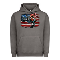 Pigment Tornado dirt bike american flag Urban Hoodie - MaliasSmallBusiness