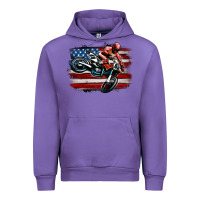 Tulip dirt bike american flag Urban Hoodie - MaliasSmallBusiness