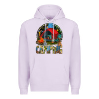 Lilac camping Premium Hoodie - texasbilliewilder