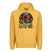 Mustard camping Premium Hoodie - texasbilliewilder