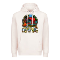 Pale Pink camping Premium Hoodie - texasbilliewilder