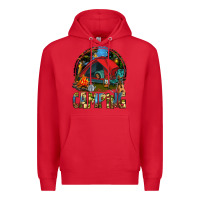 Red camping Premium Hoodie - texasbilliewilder