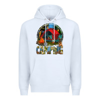 White camping Premium Hoodie - texasbilliewilder